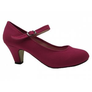 Zapato Flamenca Lona PASARELA 140017 FUCSIA (Фуксия) ― Фламенко