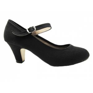 Zapato Flamenca Lona PASARELA 140015 NEGRO (Черный) ― Фламенко